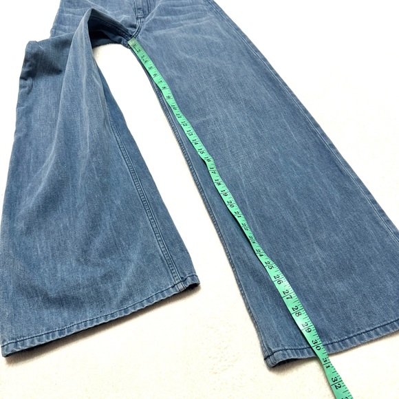 Doen sz 23 Blue Wide Leg Jeans Pants High Waist Cotton - Picture 7 of 11